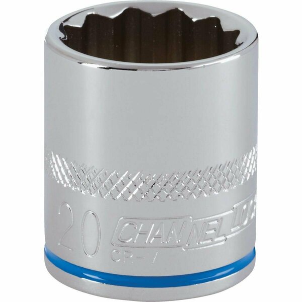 Channellock 3/8 In. Drive 20 mm 12-Point Shallow Metric Socket 347035